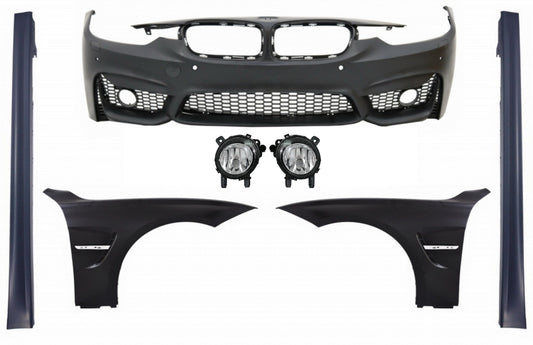 Stoßstange für BMW 3er F30 F31 Non LCI LCI 11-18 M3 EVO Look Nebelscheinwerfer CarPartsTuning