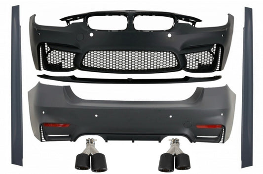 Body Kit für BMW F30 11-19 Stoßstange Auspuffspitzen Carbon EVO II M3 CS Style CarPartsTuning