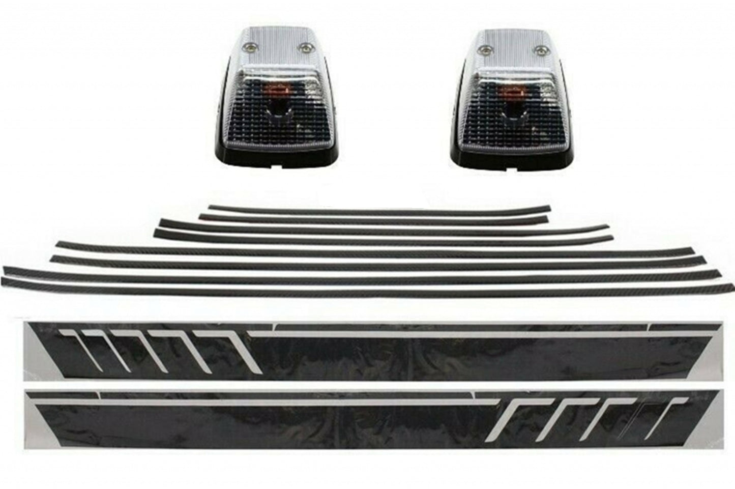 Add On Streifen Kohlenstoff Aufkleber Lichter drehen für Mercedes G W463 89-15 CarPartsTuning