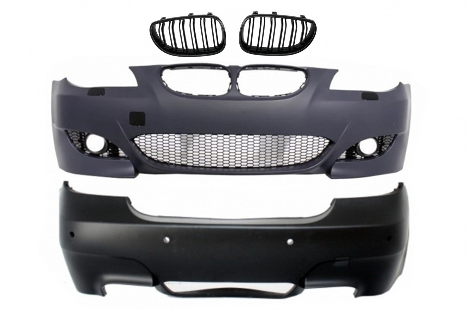 Bodykit für BMW 5er E60 2007-2010 M5 Look Gitter Doppelt Streifen Glänzend schwarz Carpartstuning Austria