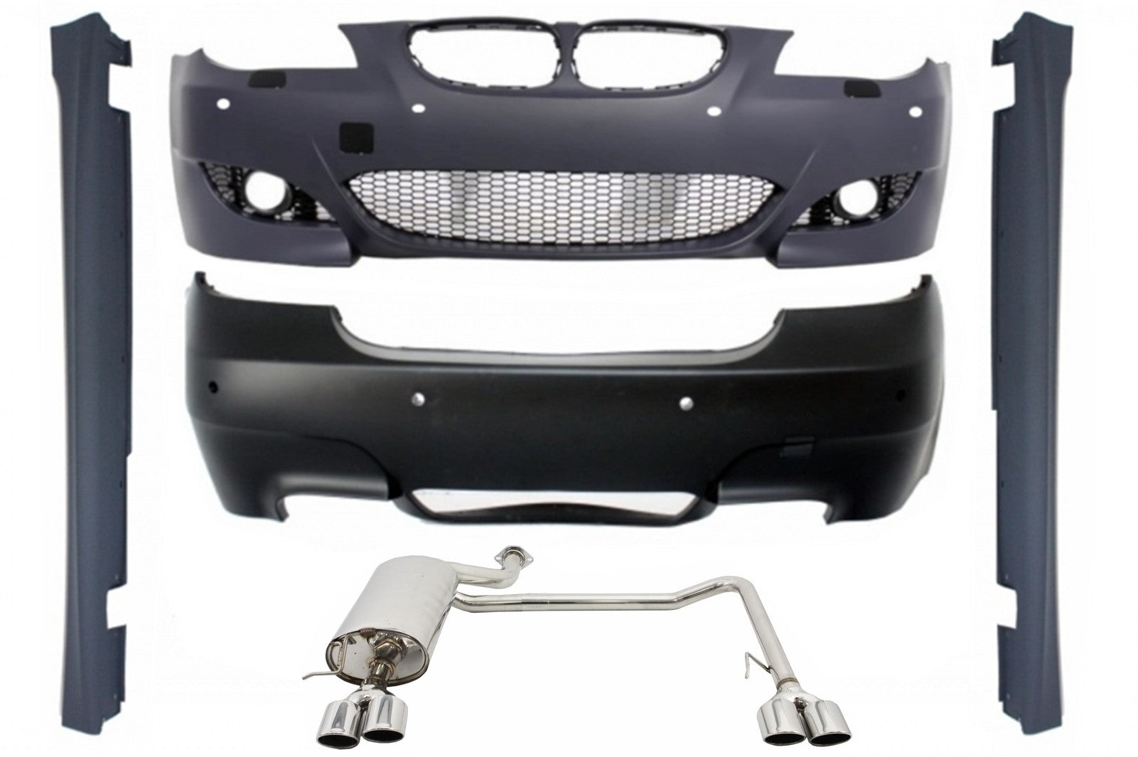 BodyKit für BMW 5er E60 LCI 07-10 Limo M5 Look Stoßstange 18mm Seitenschweller CarPartsTuning
