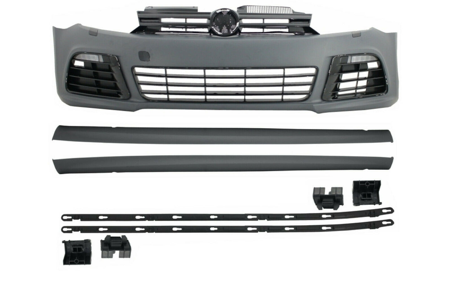 Stoßstange für VW Golf VI 6 Mk6 08-13 Gitter Spoiler Seitenschweller R20 Look CarPartsTuning