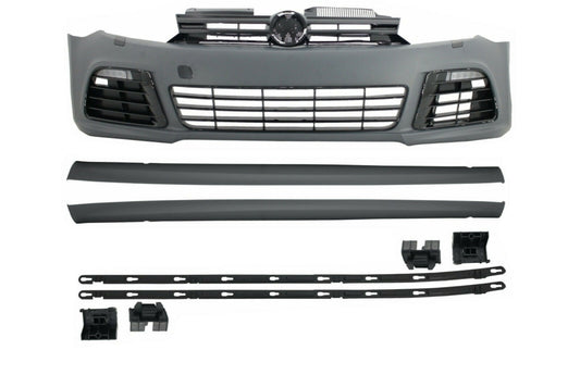 Stoßstange für VW Golf VI 6 Mk6 08-13 Gitter Spoiler Seitenschweller R20 Look CarPartsTuning