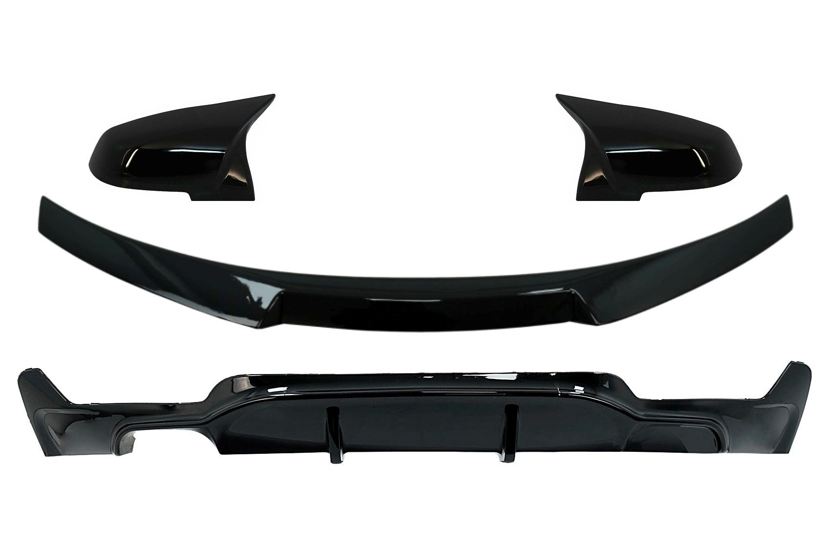 Diffusor für BMW 4 F32 13+ M4 CSL Look Links Auslauf Spoiler Spiegelabdeckungen CarPartsTuning