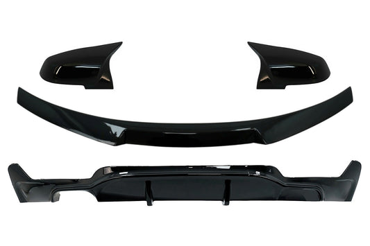 Diffusor für BMW 4 F32 13+ M4 CSL Look Links Auslauf Spoiler Spiegelabdeckungen CarPartsTuning