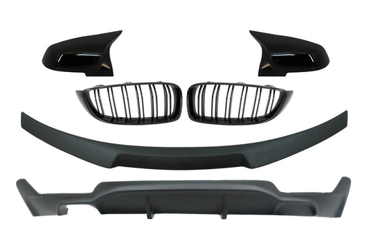 Doppelter Luftverteiler für BMW 4er F32 13+ Spoiler M4 CSL M Performance Look CarPartsTuning