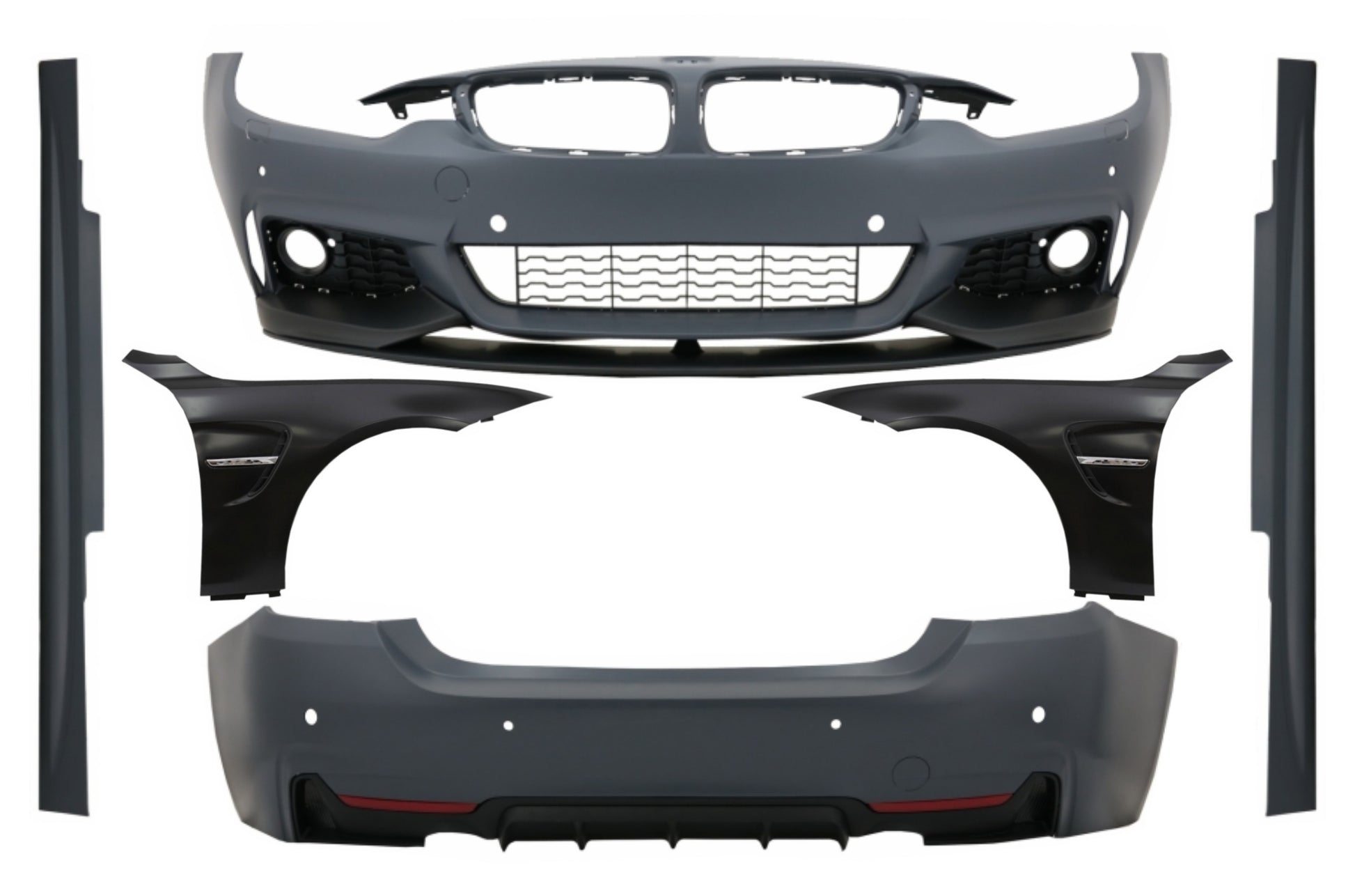 Bodykit mit Vordere Kotflügel für BMW 4 F32 F33 2013-02.2017 M-Performance Look CarPartsTuning