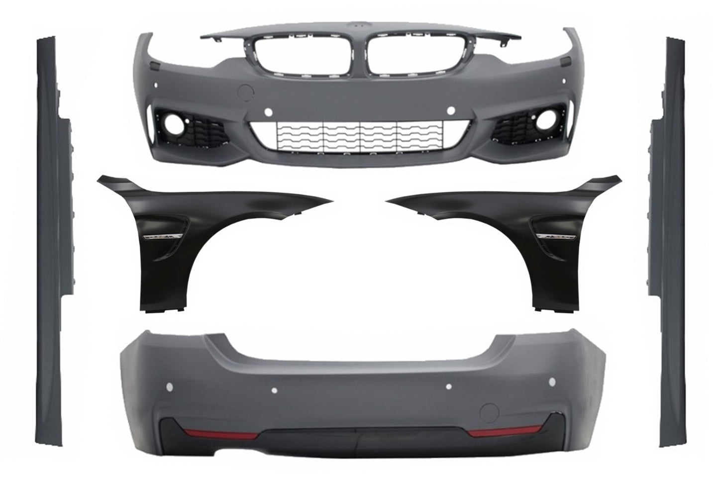 Body Kit für BMW 4er F32 F33 Stostange Seitenschweller Sport Look Coup Cabrio CarPartsTuning