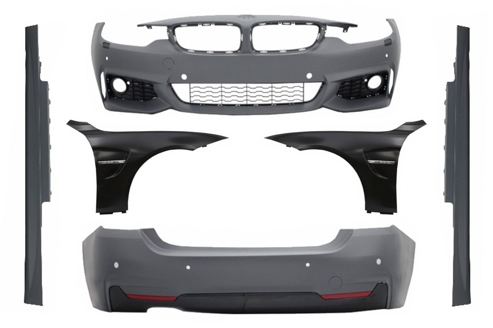 Body Kit für BMW 4er F32 F33 Stostange Seitenschweller Sport Look Coup Cabrio CarPartsTuning