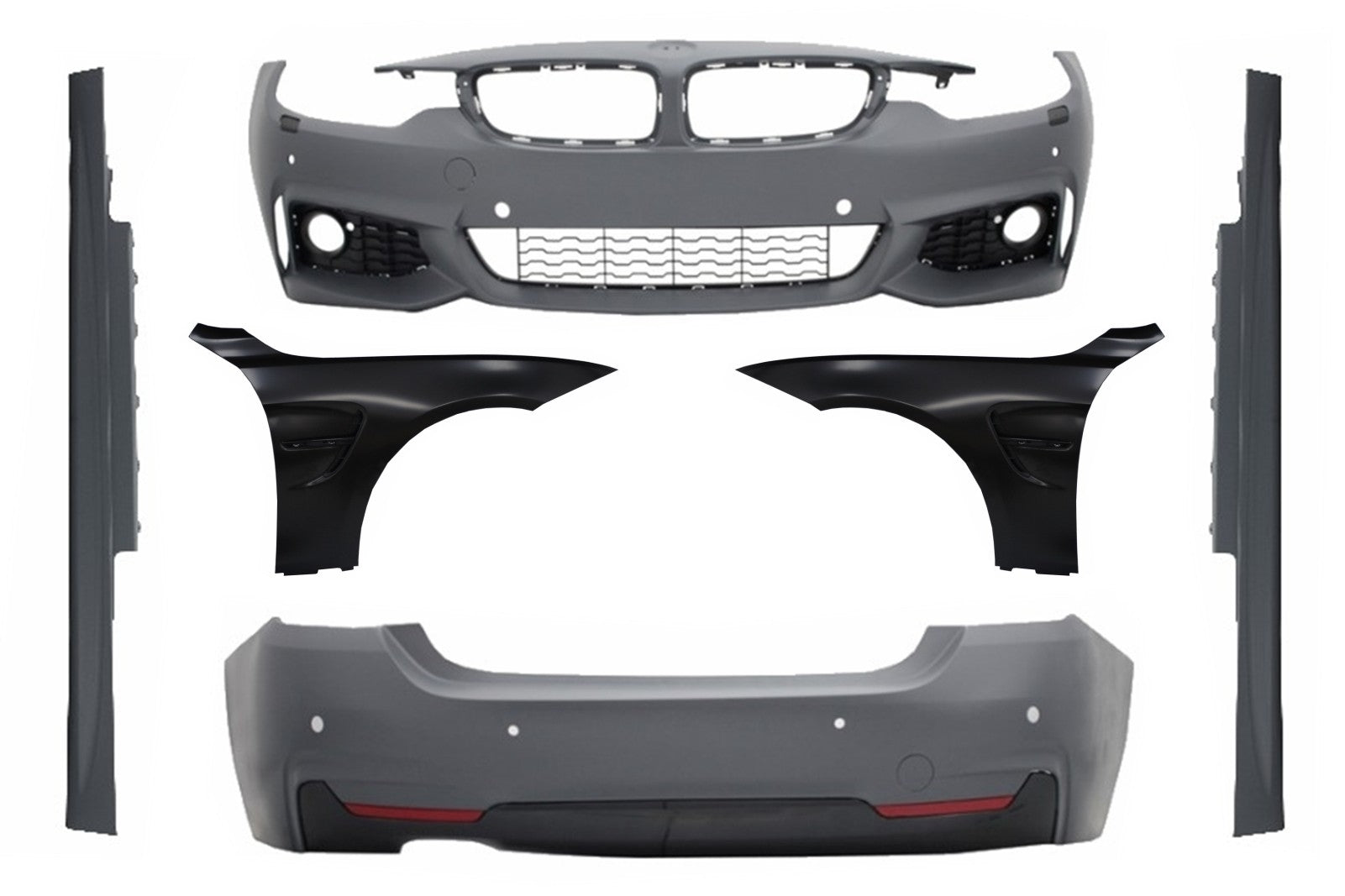 Body Kit für BMW 4er F32 F33 Stostange Seitenschweller Sport Look Coup Cabrio CarPartsTuning