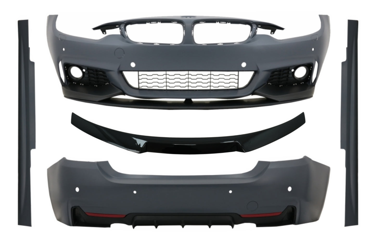 Bodykit für BMW F32 2013+ M-Performance Look Kofferraumspoiler Glänzend schwarz CarPartsTuning