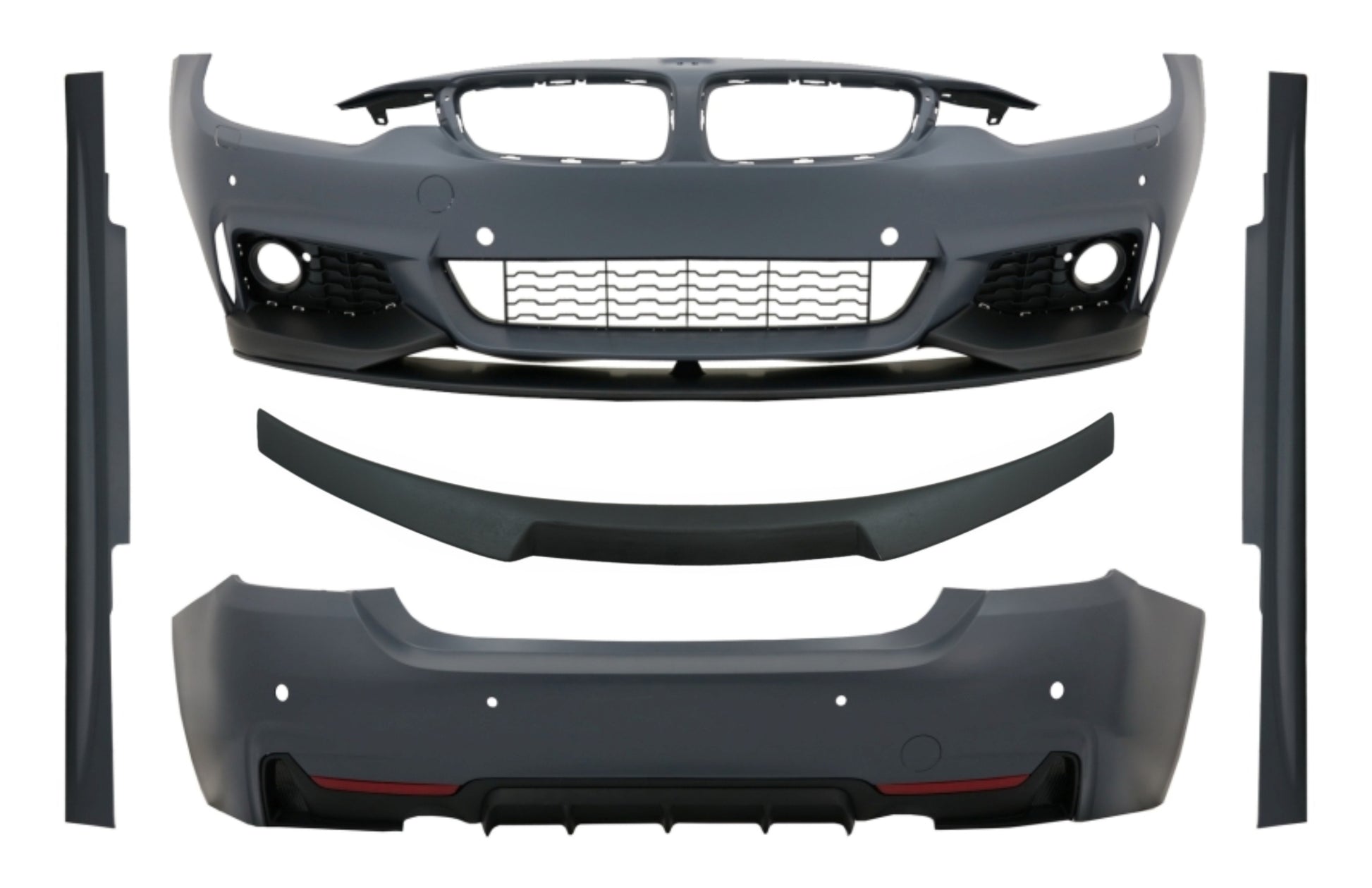 Bodykit für BMW 4er F32 2013+ M-Performance Look Kofferraumspoiler Matt-schwarz CarPartsTuning