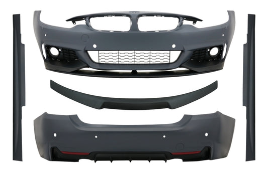 Bodykit für BMW 4er F32 2013+ M-Performance Look Kofferraumspoiler Matt-schwarz CarPartsTuning