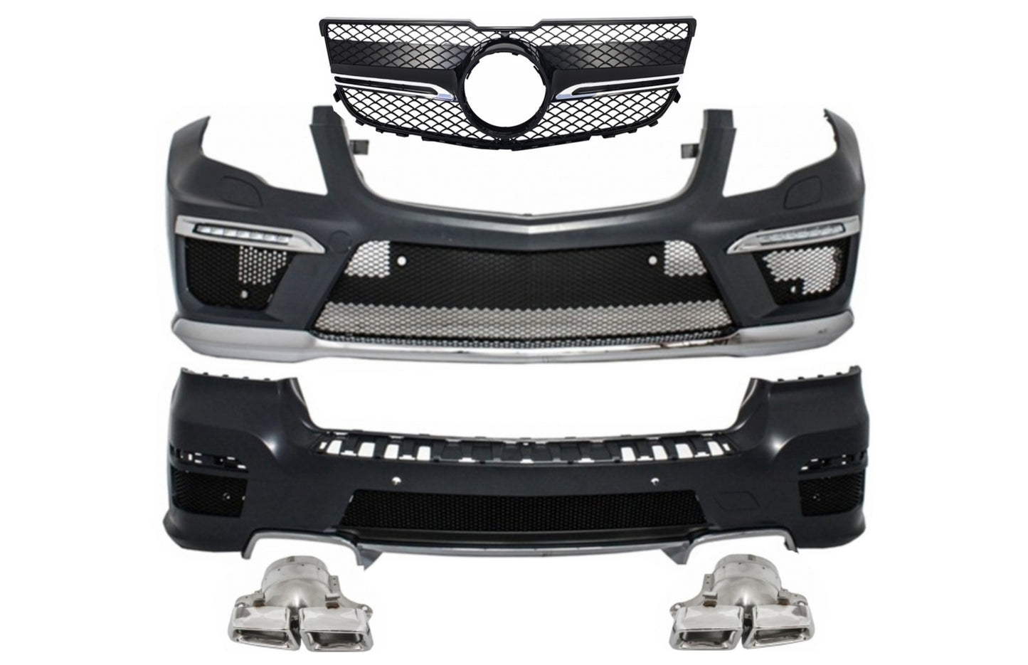 Bodykit mit Kühlergrill Chrom für Mercedes GLK X204 2013-2015 Facelift Look CarPartsTuning