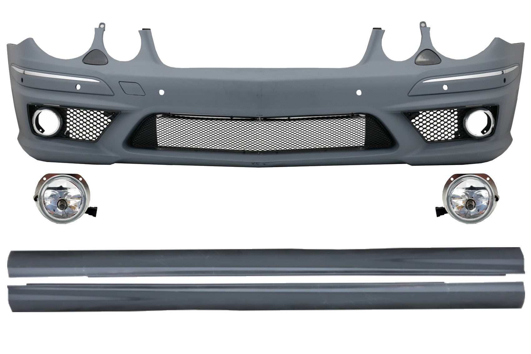 Stoßstange für Mercedes W211 E-Klasse Facelift 06-09 NBL Seitenschweller CarPartsTuning