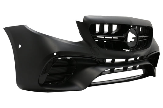 Frontstoßstange für Mercedes E W213 16+ E63s Look Diffusor Auspuff Alles schwarz CarPartsTuning