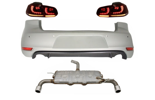 Stoßstange für VW Golf 6 VI 08-12 Auspuff Rücklichter LED Dynamic Light GTI Look CarPartsTuning