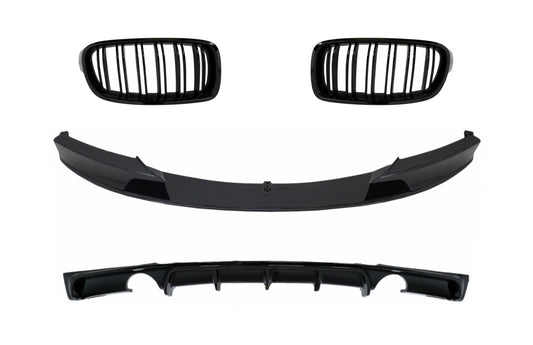 Frontspoiler für BMW 3er F30 F31 11-19 Gitter Diffusor M Design Glänzend schwarz Carpartstuning Austria