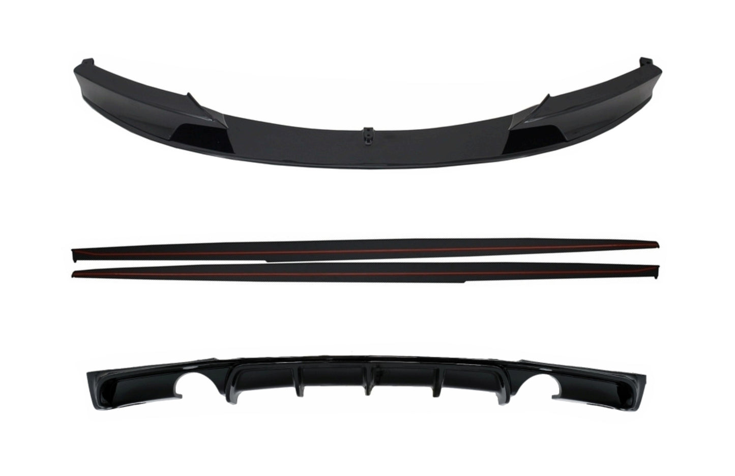 Diffusor für BMW 3 F30 F31 2011-2019 M3 Look Spoiler & Seitenschweller Zusatzlippe CarPartsTuning