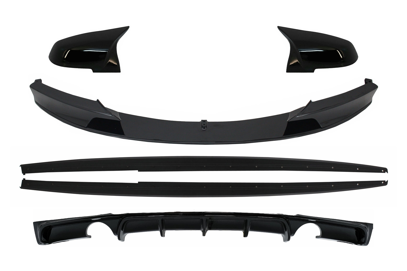 Bodykit Außen für BMW 3er F30 F31 11-19 M Performance Look Glänzend schwarz CarPartsTuning