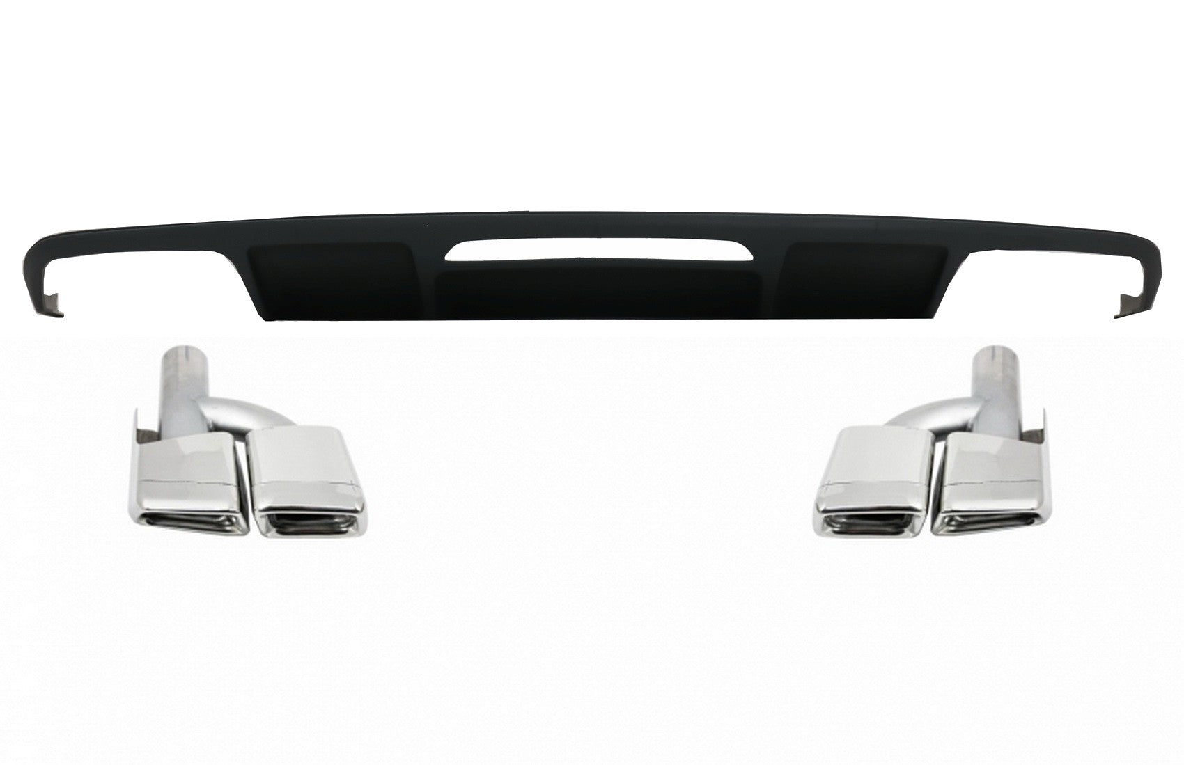 Diffusor für Mercedes CLS W218 11-17 Auspuffspitzen Nur für AMG Sport Line CarPartsTuning