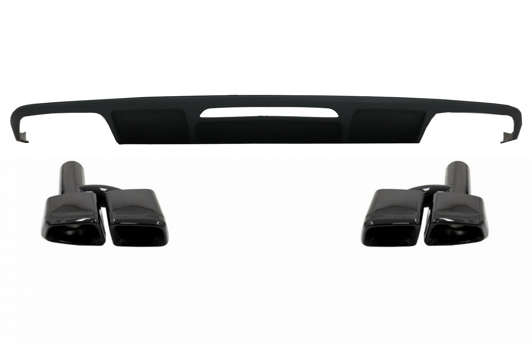 Diffusor für Mercedes W218 CLS 11-17 Schalldämpferspitzen Nur für AMG Sport Line CarPartsTuning