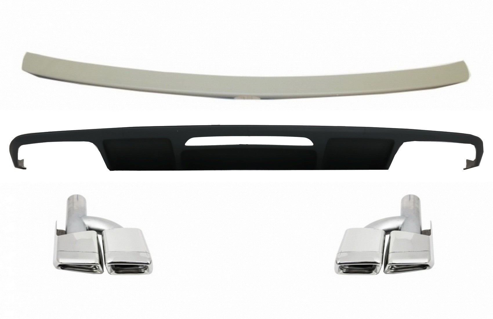 Diffusor für Mercedes CLS W218 11-17 Schalldämpfer spoiler AMG Sport Line CarPartsTuning