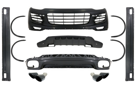Bodykit für Porsche Cayenne Facelift 14-17 GTS Look Tips Schwarz glänzend CarPartsTuning