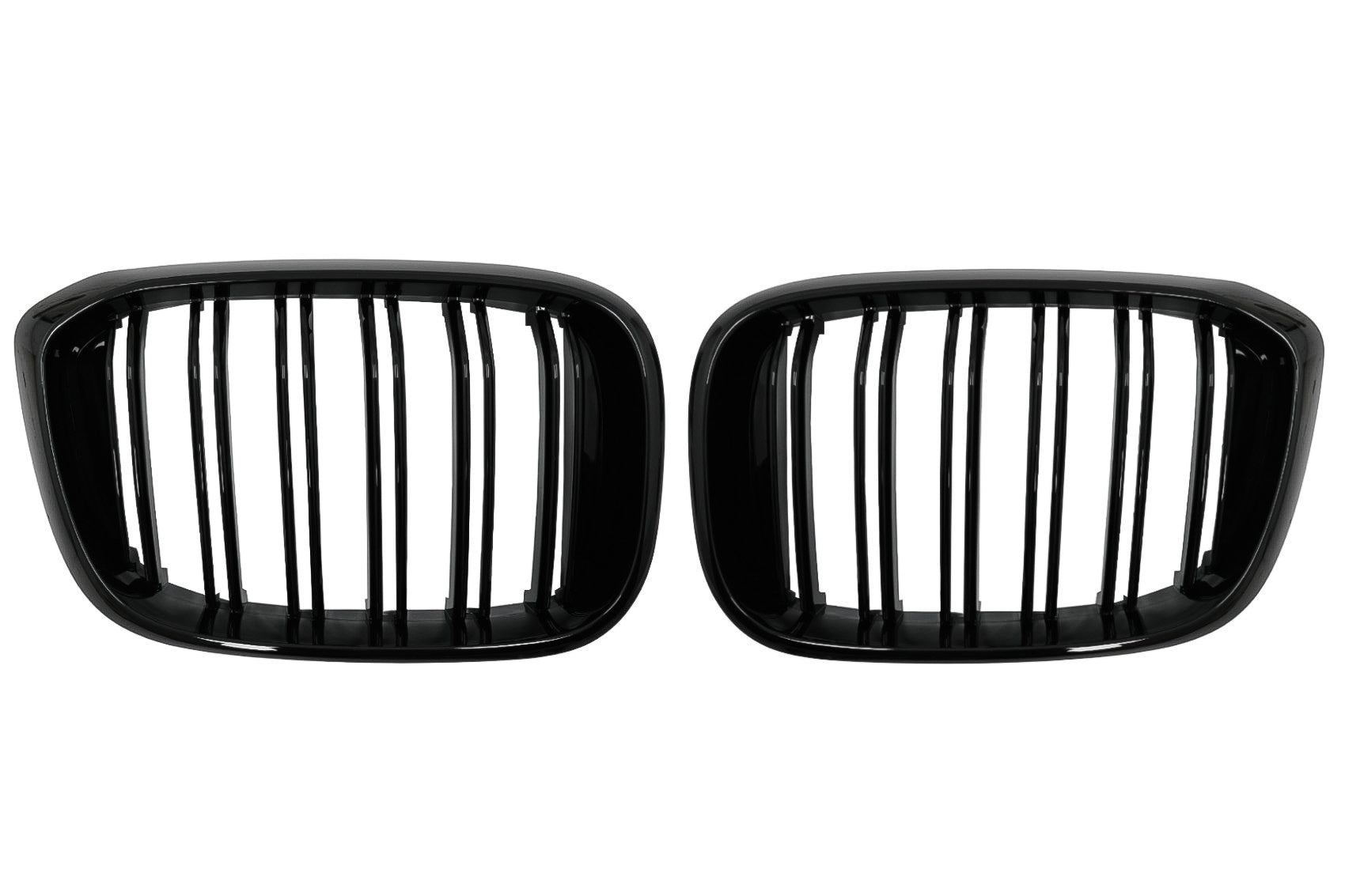 Gitter für BMW X3 G01 11.2017+ X4 G02 02.2018+ Doppelstreifen M Look Glänzend schwarz Carpartstuning Austria