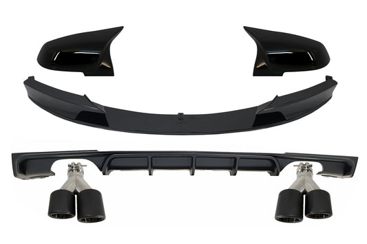 Bodykit für BMW 3 F30 F31 2011+ Limo Touring M-Performance Look Glänzend schwarz CarPartsTuning