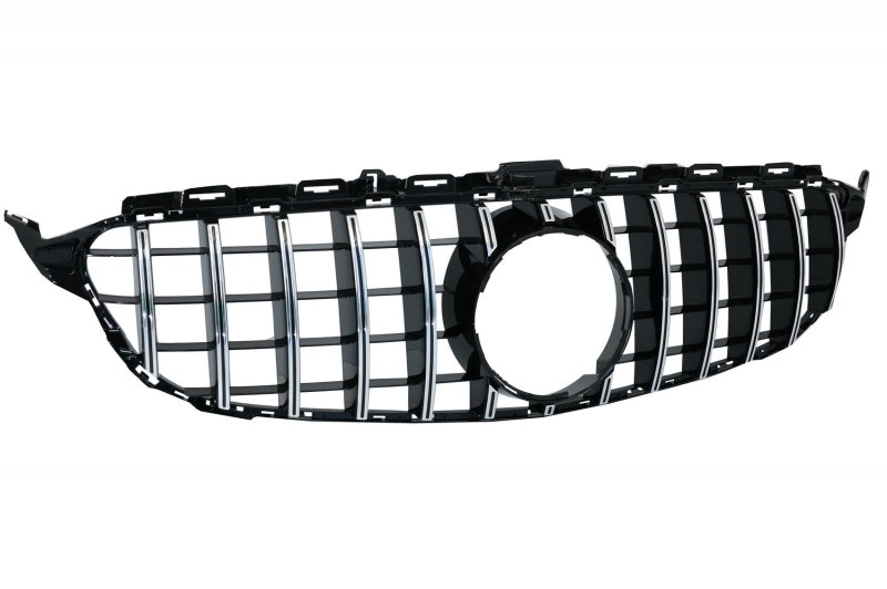 Stoßstange für MERCEDES C W205 S205 14-18 C63 Look Gitter Ohne Kamera Diffusor CarPartsTuning