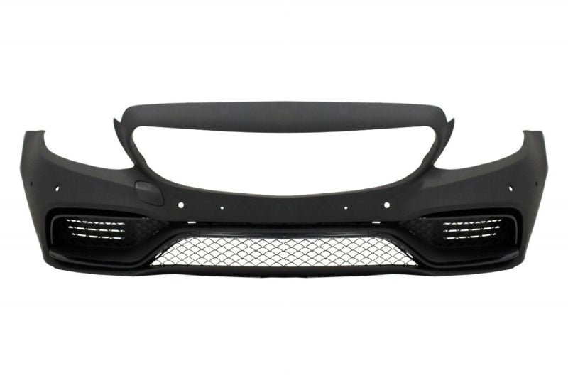 Stoßstange für Mercedes C-Klasse W205 S205 14-18 Kühlergrill Diffusor C63 Design Schwarz CarPartsTuning
