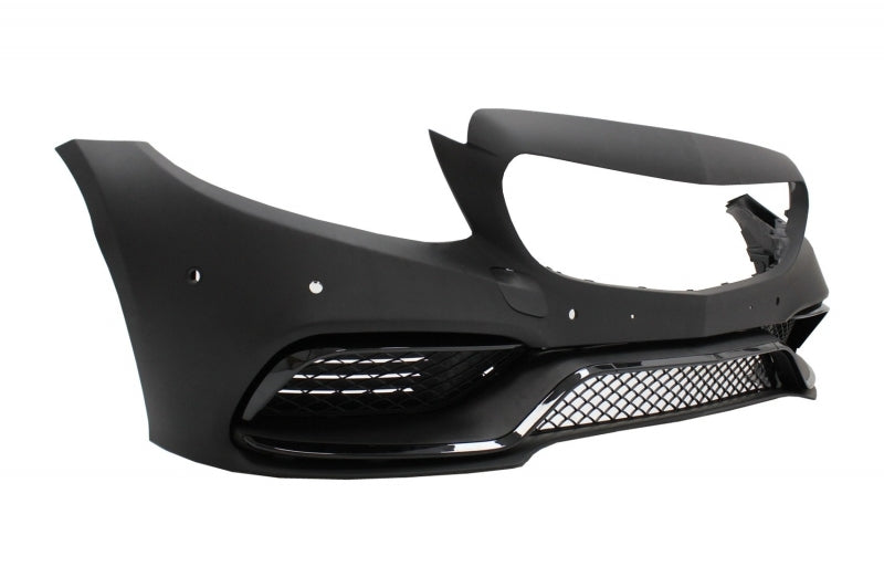 Stoßstange für Mercedes C-Klasse W205 S205 14-18 Kühlergrill Diffusor C63 Design Schwarz CarPartsTuning