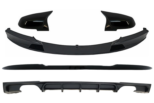 Bodykit für BMW 3er F30 Limousine 11-19 Spoilerlippe Spiegel M Design Schwarz CarPartsTuning