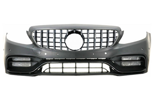 Stoßstange für Mercedes W205 S205 A205 C205 14-18 C63Look Gitter ohne 360 Kamera CarPartsTuning