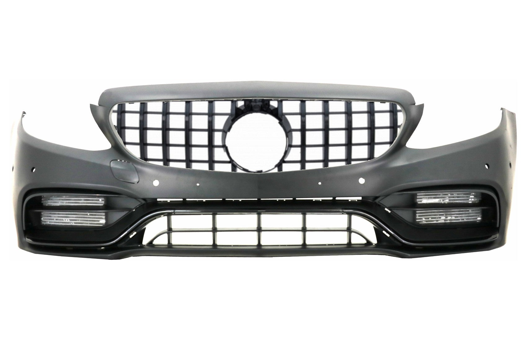 Frontstoßstange für Mercedes C W205 S205 A205 C205 14-18 C63 Look Gitter Schwarz CarPartsTuning