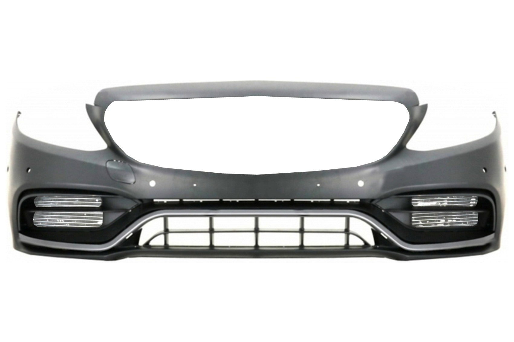 Stoßstange für Mercedes C C205 14-18 C63 GT-R Look Gitter Kofferraumspoiler matt CarPartsTuning