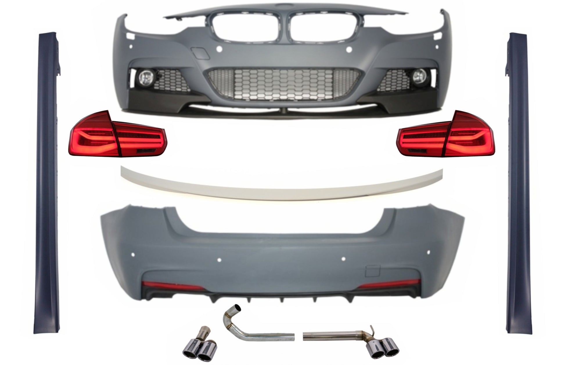 BodyKit für BMW F30 11+Stoßstange Rücklichter Seitenschweller M-Performance Look CarPartsTuning