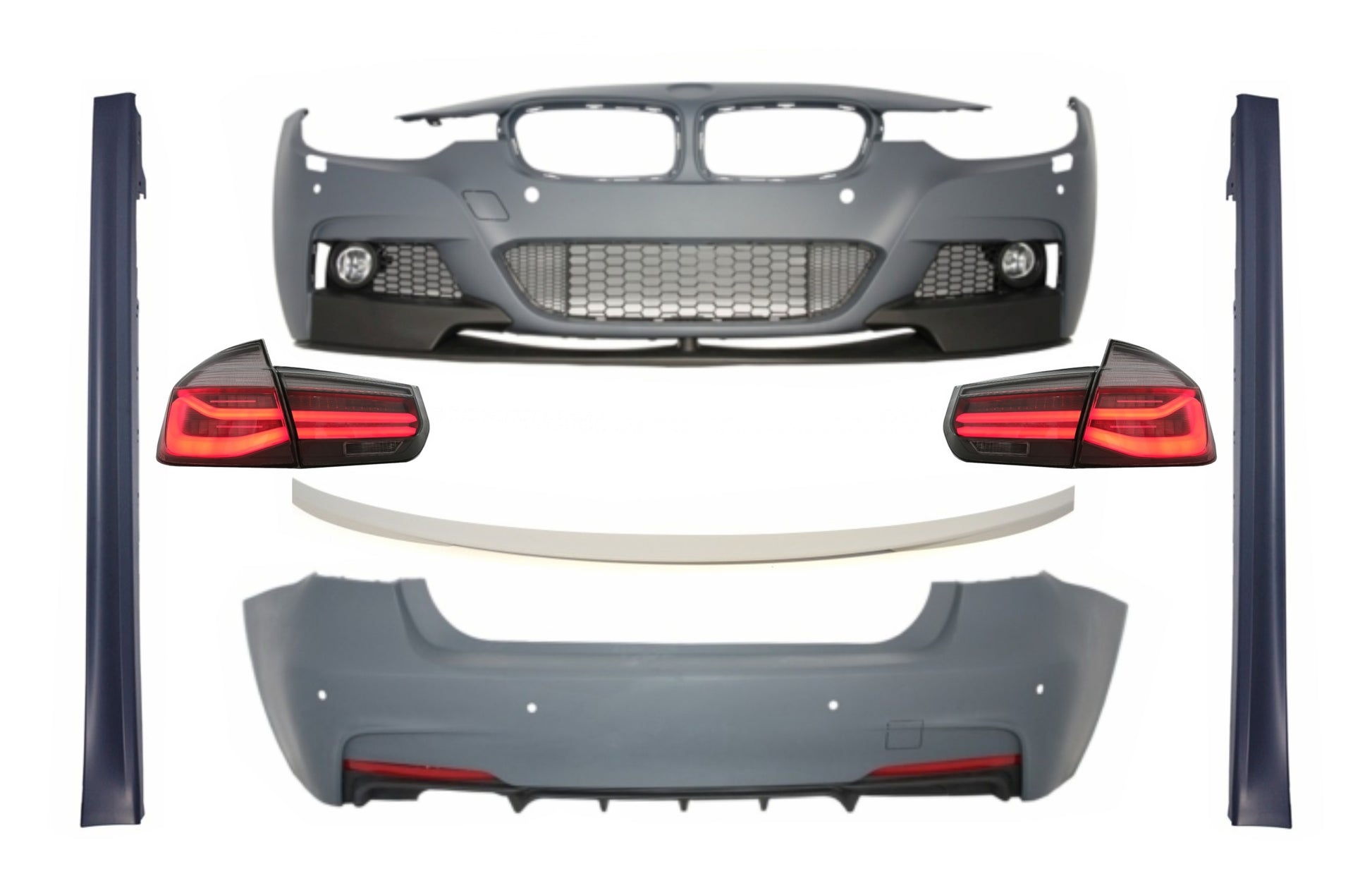 BodyKit für BMW F30 11+Stoßstange Rücklichter Seitenschweller M-Performance Look CarPartsTuning