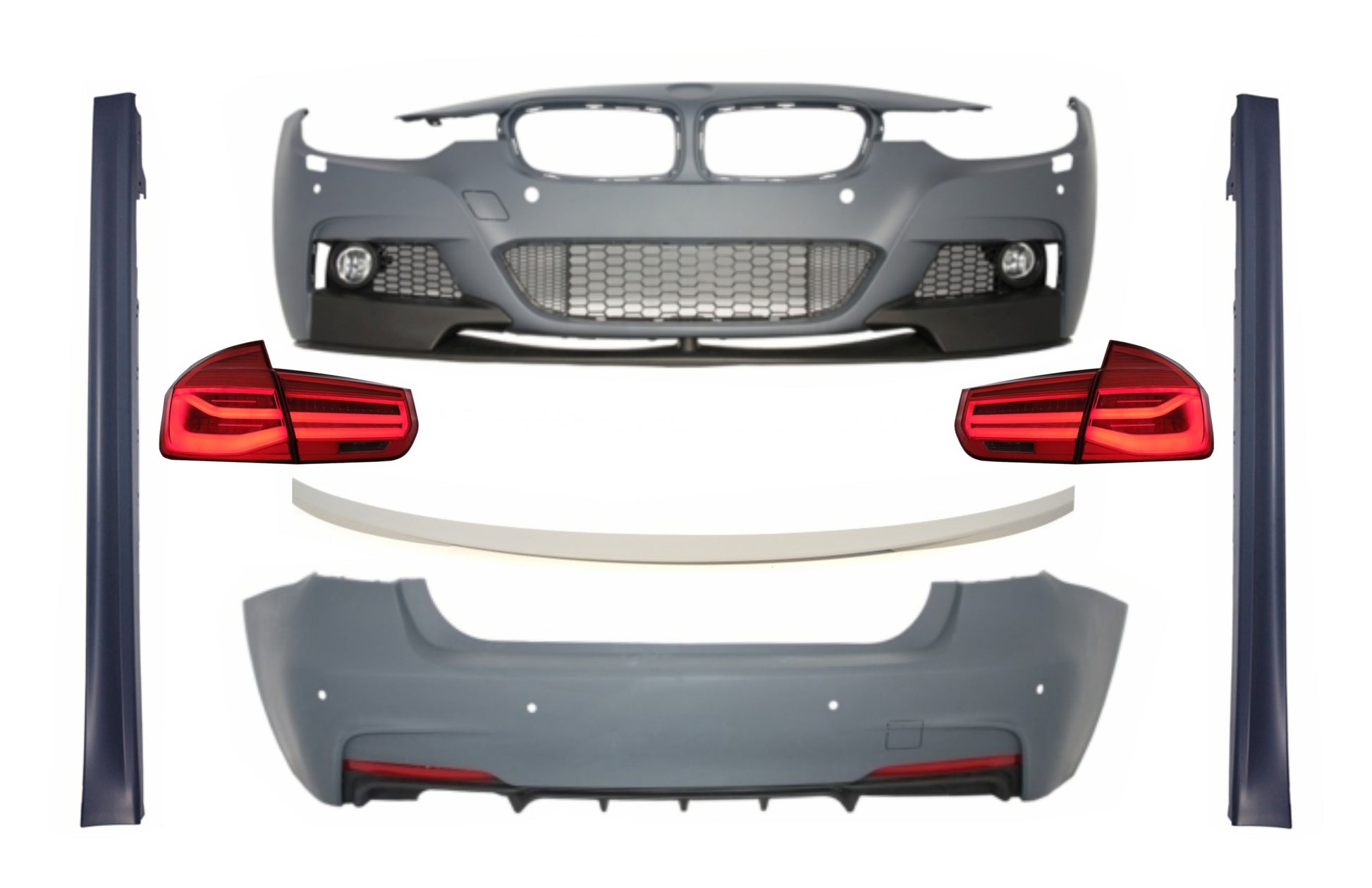 BodyKit für BMW F30 11+Stoßstange Rücklichter Seitenschweller M-Performance Look CarPartsTuning