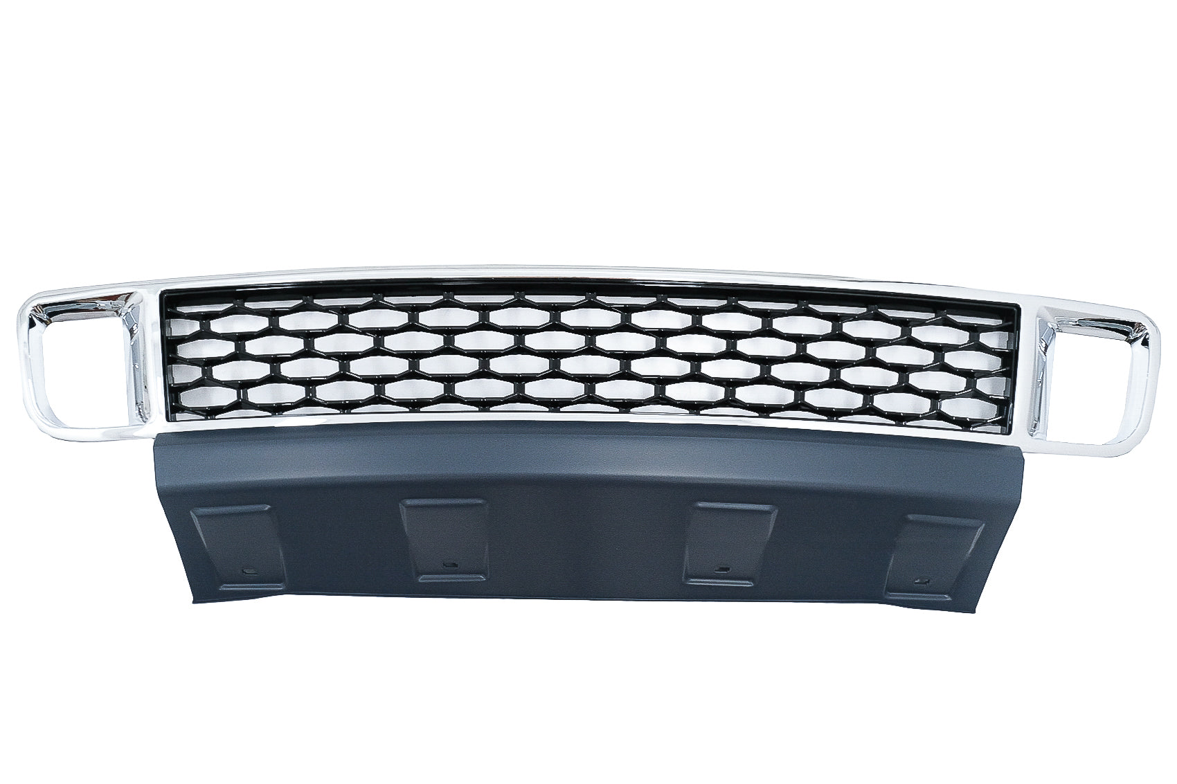 Frontstoßstange Unterer Kühlergrill Passend Für Land Range Rover Vogue III L322 (2010-2012) Autobiography Design Chrom & Schwarz KITT