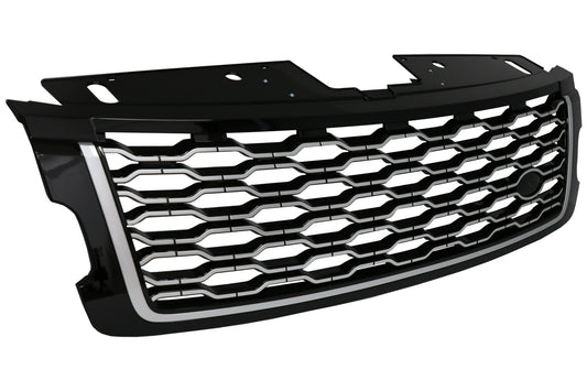 Mittelgitter Passend Für Range Rover Vogue L405 (2013-2017) Autobiography Design Umbau Auf 2018 Look Black & Chrome Edition KITT