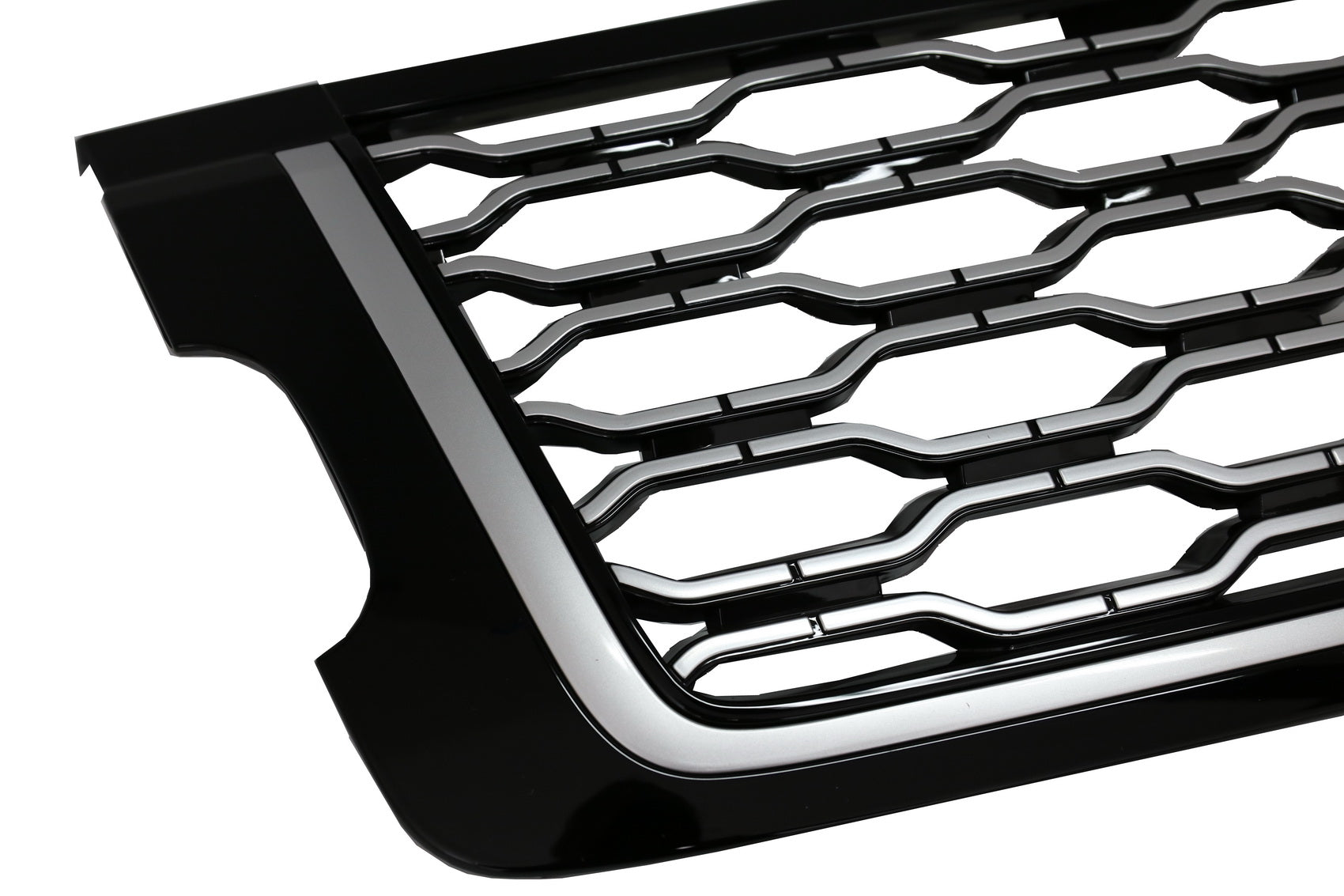 Mittelgitter Passend Für Range Rover Vogue L405 (2013-2017) Autobiography Design Umbau Auf 2018 Look Black & Chrome Edition KITT