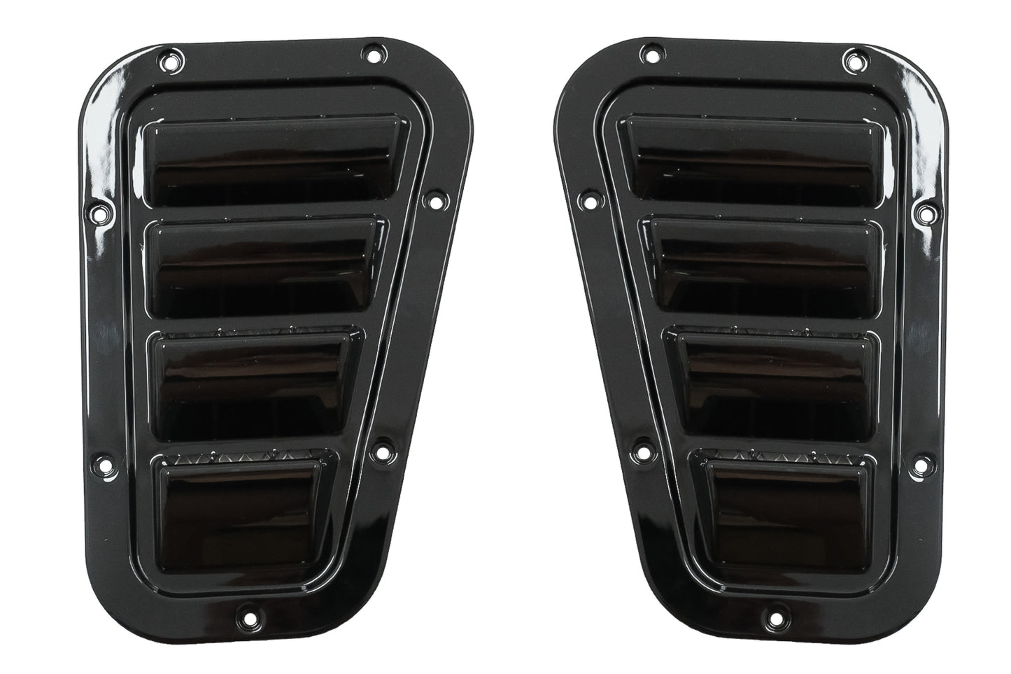 Bonnet Vents Lufteinlass Passend Für Land Rover Defender 90/110/130 (1990-2016) Schwarz Glänzend KITT