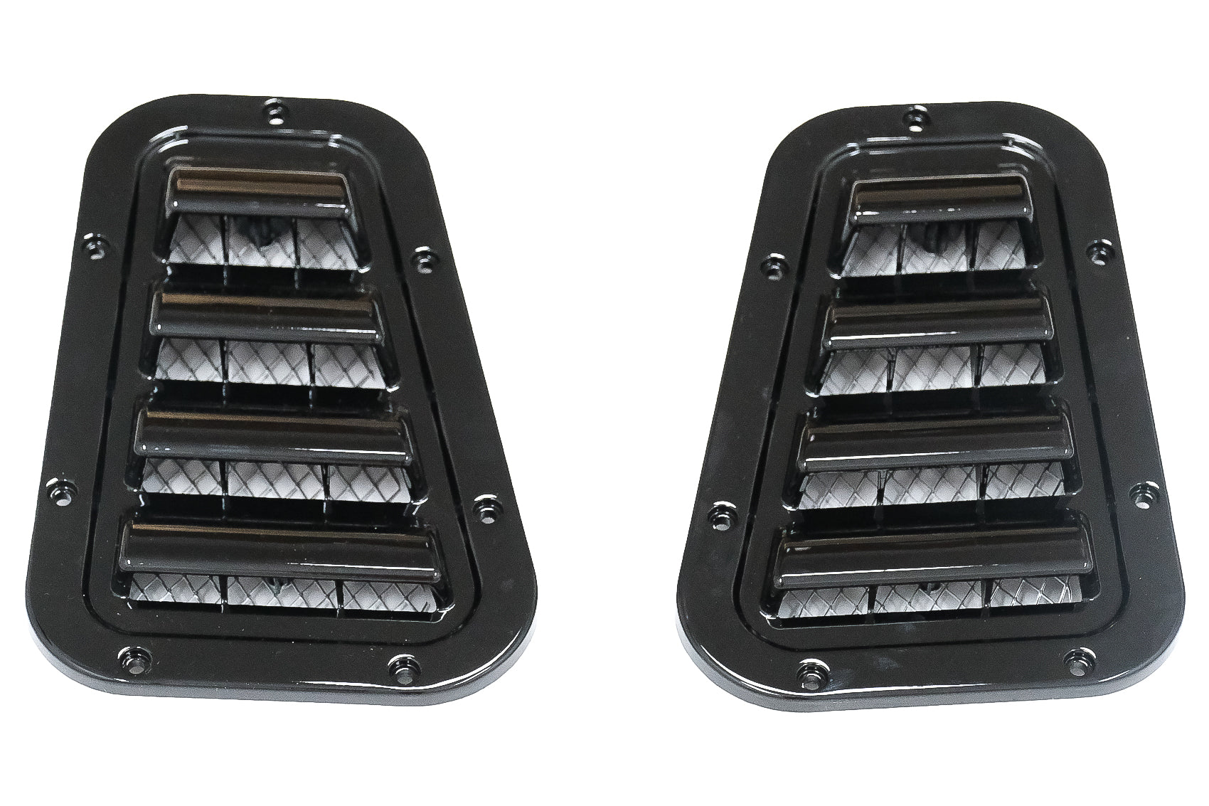 Bonnet Vents Lufteinlass Passend Für Land Rover Defender 90/110/130 (1990-2016) Schwarz Glänzend KITT