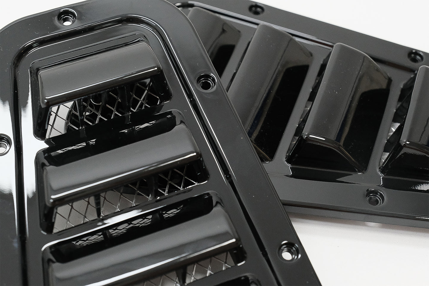 Bonnet Vents Lufteinlass Passend Für Land Rover Defender 90/110/130 (1990-2016) Schwarz Glänzend KITT