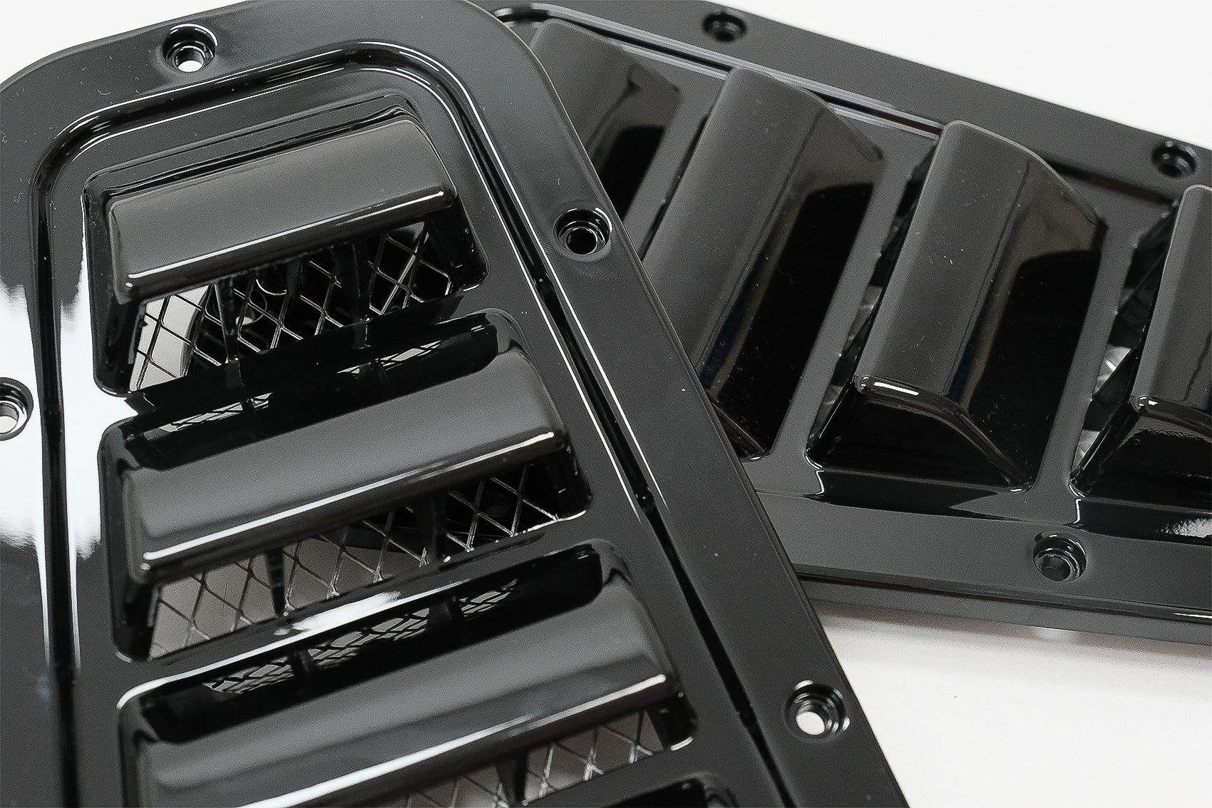 Bonnet Vents Lufteinlass Passend Für Land Rover Defender 90/110/130 (1990-2016) Schwarz Glänzend KITT