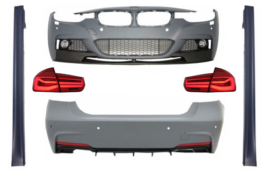 Body Kit für BMW 3er F30 11-19 Stoßstange Diffusor LED Rücklichter M Look CarPartsTuning