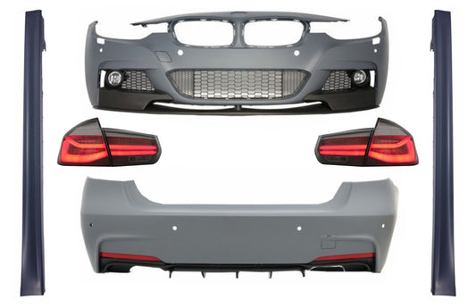 Body Kit für BMW 3er F30 11-19 Stoßstange Diffusor LED Rücklichter M Look CarPartsTuning