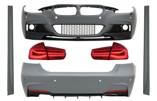 Kit für BMW 3 F30 11-19 LED Rückleuchten Rot Klar Dynamisches Licht M LCI Look CarPartsTuning